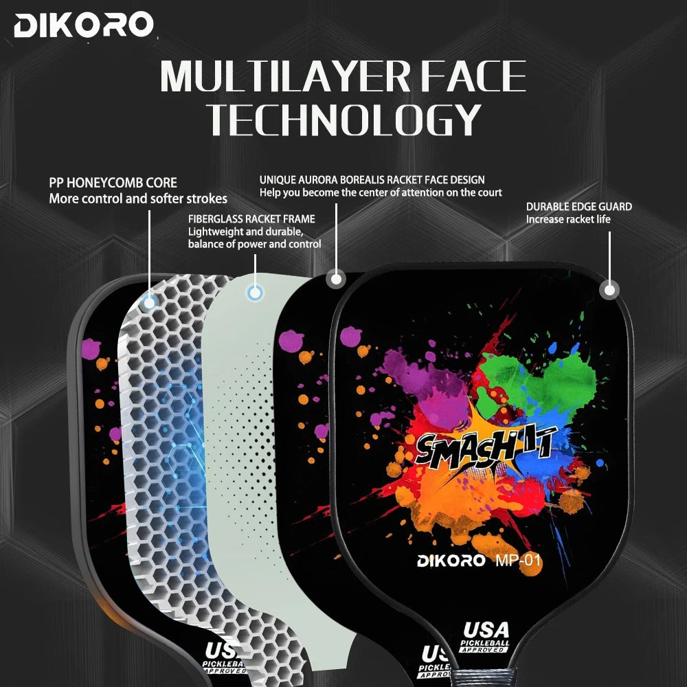 Ti.co Pickleball Paddle Graphite Textured Surface Lightweight